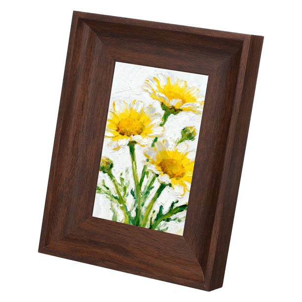 Uxcell Color Madera Oscura Marco de Foto Rectangular, Marco de Foto de Resina de 6.8x8.8 Pulgadas para Exhibición de Mesa para Imágenes Certificados Decoración de Hogar Oficina