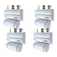 Genérico - Set 4 Dispensador Toalla Nova Triple Cocina Alusa Beige 39Cm