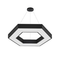 Want - Lámpara Colgante Hexagonal Negra 42W- 60 Cms Cct