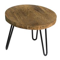 Magideal - Soporte De Madera Para Plantas, Taburete De Madera Para Interiores Y Exteriores, Rústico, Decoración, Mini Soporte De Altura Media, Para Macetas Para