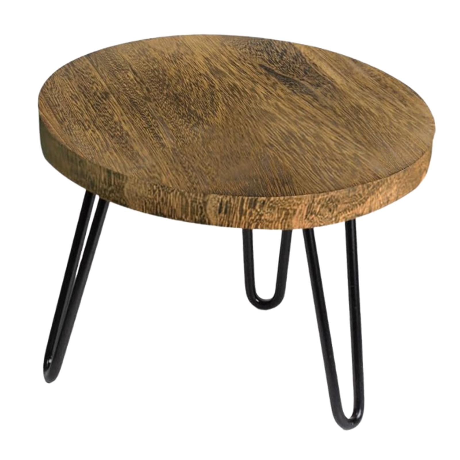 Magideal - Soporte De Madera Para Plantas, Taburete De Madera Para Interiores Y Exteriores, Rústico, Decoración, Mini Soporte De Altura Media, Para Macetas Para