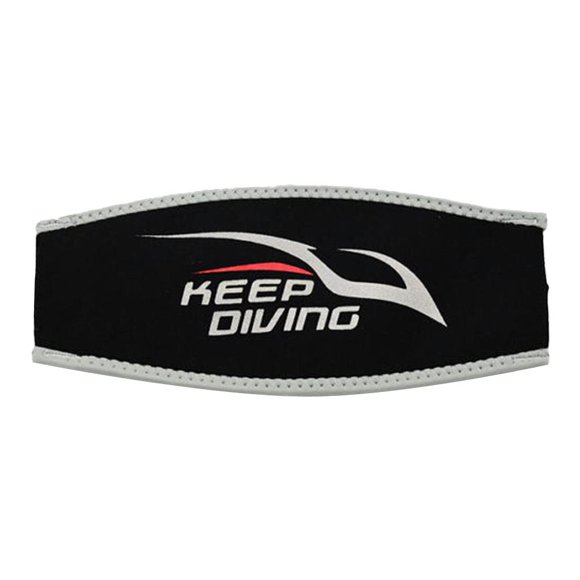 Comodidad neopreno buceo buceo máscara correa cubierta protector negro plata