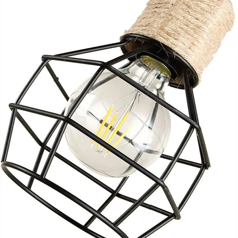 Oem - Lampara Colgante Estilo Industrial Con Cáñamo De 80cm