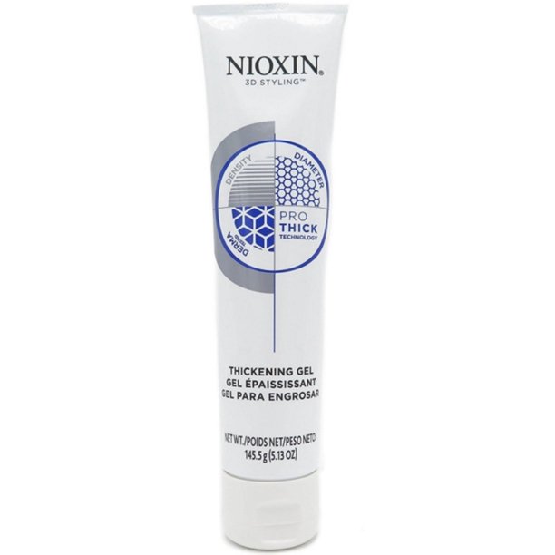 Gel engrosador capilar Nioxin de 5.1 oz, ideal para dar cuerpo y densidad al cabello.