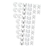 Magideal - 40 Piezas Dreadlocks Beads Aros Para Trenzas Joyería De Cabello Moda Aleación Duradera Apertura Ajustable Adecuado Para Jóvenes Fiestas Uso Personal Plata 40 Piezas