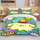 thumbnail image 1 of Kawaii Pom Pom Purin Printed Bedding Set Cartoon Anime Duvet Cover Comforter Pillowcase Boys Girls Children Adults King, 1 of 5