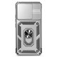 thumbnail image 3 of Funda Resistente Anillo Soporte Xiaomi Note 14 4G Privacidad Cámara Montaje Magnético Plata, 3 of 5