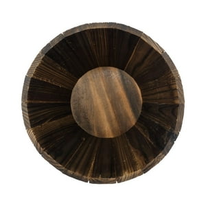 Fliperex - Macetero De Madera Tipo Barril Para Jardin Terraza Planta L Cafe