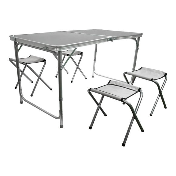Mesa Pleagable + Pisos Plegable Outback gris Tamaño Único