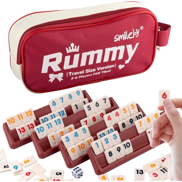 Juego Rummy Cube Smilejoy Mini 160 Fichas 26 Jugadores