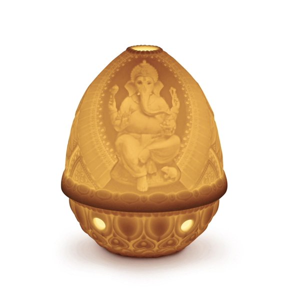 Escultura LLADRÓ Lord Ganesha Litofanía en Porcelana