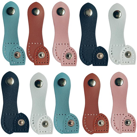 Hebillas de presión de cuero APZDFGIFCD - 10 juegos, 5 colores