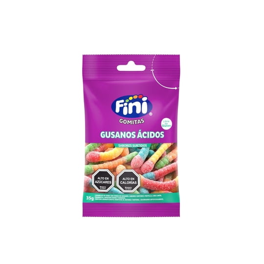 Gomitas Gusanos Acidos 35 g Fini