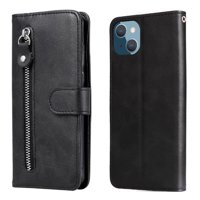 Gangxun - Funda Con Cremallera Para Iphone 14 Plus, Carcasa Cartera De Cuero Pu Con Soporte Y Tarjetero