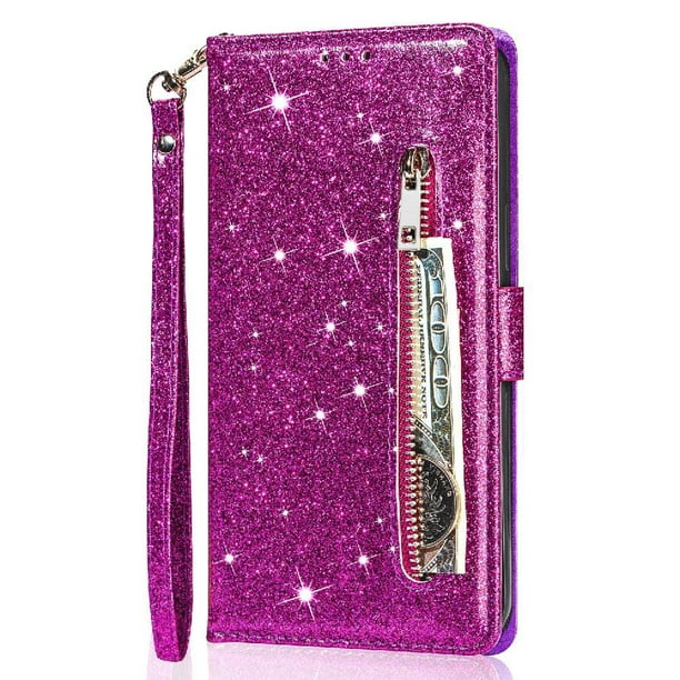 Funda para FOXDOCK Elegante funda Google Pixel 7 Pro Glitter con cremallera-Ideal para el uso diario
