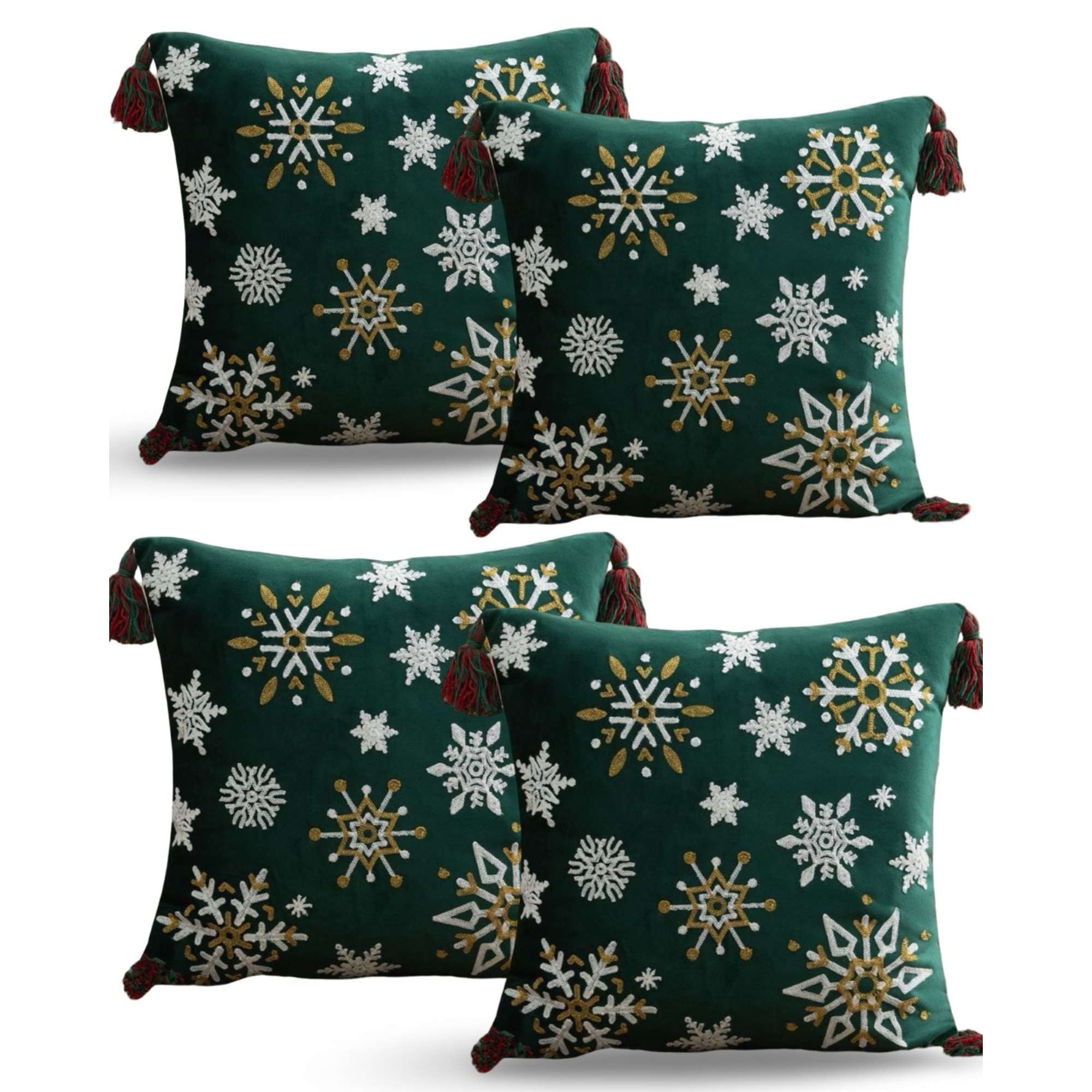 Genérico - Set De 4 Fundas De Cojin Para Navidad A9