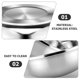 thumbnail image 4 of Xiao Hua Palangana para Verduras de Acero Inoxidable de 2 Piezas, Tazón Grande para Mezclar de metal, Contenedor de Alimentos, Fregadero de Cocina de Fondo Plano, Contenedor de Almacenamiento, 4 of 4