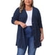 thumbnail image 1 of Agnes Orinda Women's Plus Size Cárdigan con Botones Cuello en V Manga Larga Bolsillo Tejido de Punto Suelto Casual Suéter 3X Azul Marino, 1 of 6
