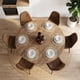 thumbnail image 5 of Comedor Mesa Redonda Equiz 120cm Madera | Base X Negro + 6 Sillas Isidora, 5 of 6