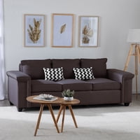 Muebles Cottoni - Sofá 3 Cuerpos Sicilia Tela Chocolate