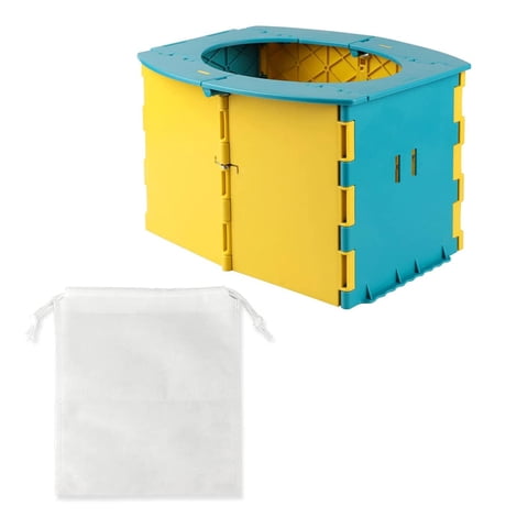 Ioensy - Inodoro De Viaje Ligero Orinal Silla Inodoro De Automóvil Para Viajes Senderismo Azul