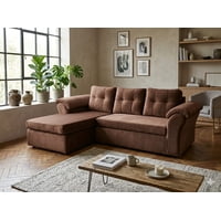 Deco Outlet - Sofa Modular Laos 3.1 Intercambiable Felpa Chocolate
