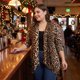 thumbnail image 3 of Agnes Orinda Chaquetas de Punto para Mujer Tallas Grandes con Estampado de Leopardo y Floral, Chaqueta Ligera Abierta de Otoño, Talla 3X Beige, 3 of 8