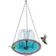 thumbnail image 1 of Baño pájaros solar colgante agua fluyendo atrae colibríes patio jardín, 1 of 7