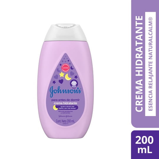 Crema Hidratante Para Bebé Para Antes De Dormir 200 ml Johnson's Baby