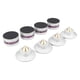 thumbnail image 1 of Base De Soporte De Puntas De Aislamiento De Altavoz De Aluminio Para Tocadiscos Amp Silver 4pcs, 1 of 5