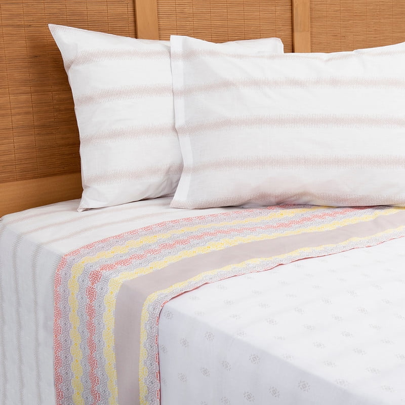 Sábana Mashini 180 Hilos 2 P Citrus