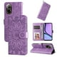 thumbnail image 3 of Funda tipo cartera FOXDOCK para Realme C67 4G , diseño girasol en relieve, cuero PU, cierre magnético, soporte y tarjetero, 3 of 5