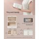 thumbnail image 3 of Jewelry Box SONGMICS Funda de viaje con organizador de 2 capas, color blanco, 3 of 9
