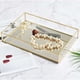 thumbnail image 5 of Bandeja rectangular de vidrio y metal vintage, 5 of 6