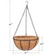 thumbnail image 2 of Maceta colgante Wizdar, 5 unidades, metal, 25 cm, redonda, 2 of 7