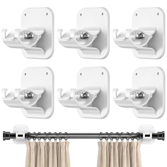 Soportes adhesivos para barra de cortina JHCJHC, paquete de 6, 9 kg
