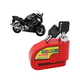 thumbnail image 2 of Candado Alarma Freno Disco Moto con Piola Recordatoria Rojo, 2 of 3