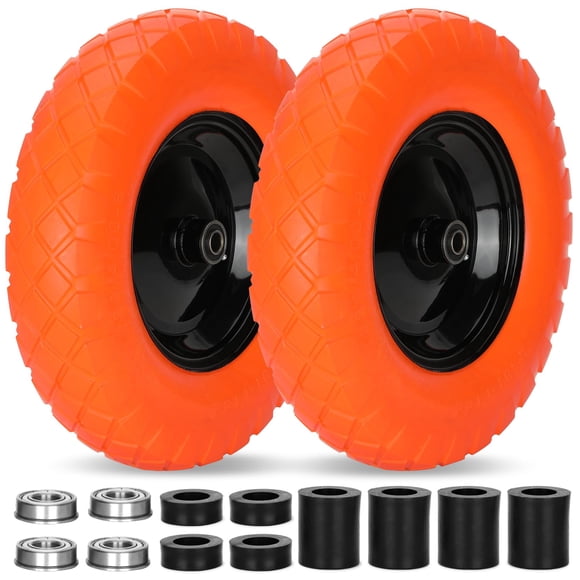Neumáticos para carretilla Pontuss 16" sin aire con rodamientos de 5/8"