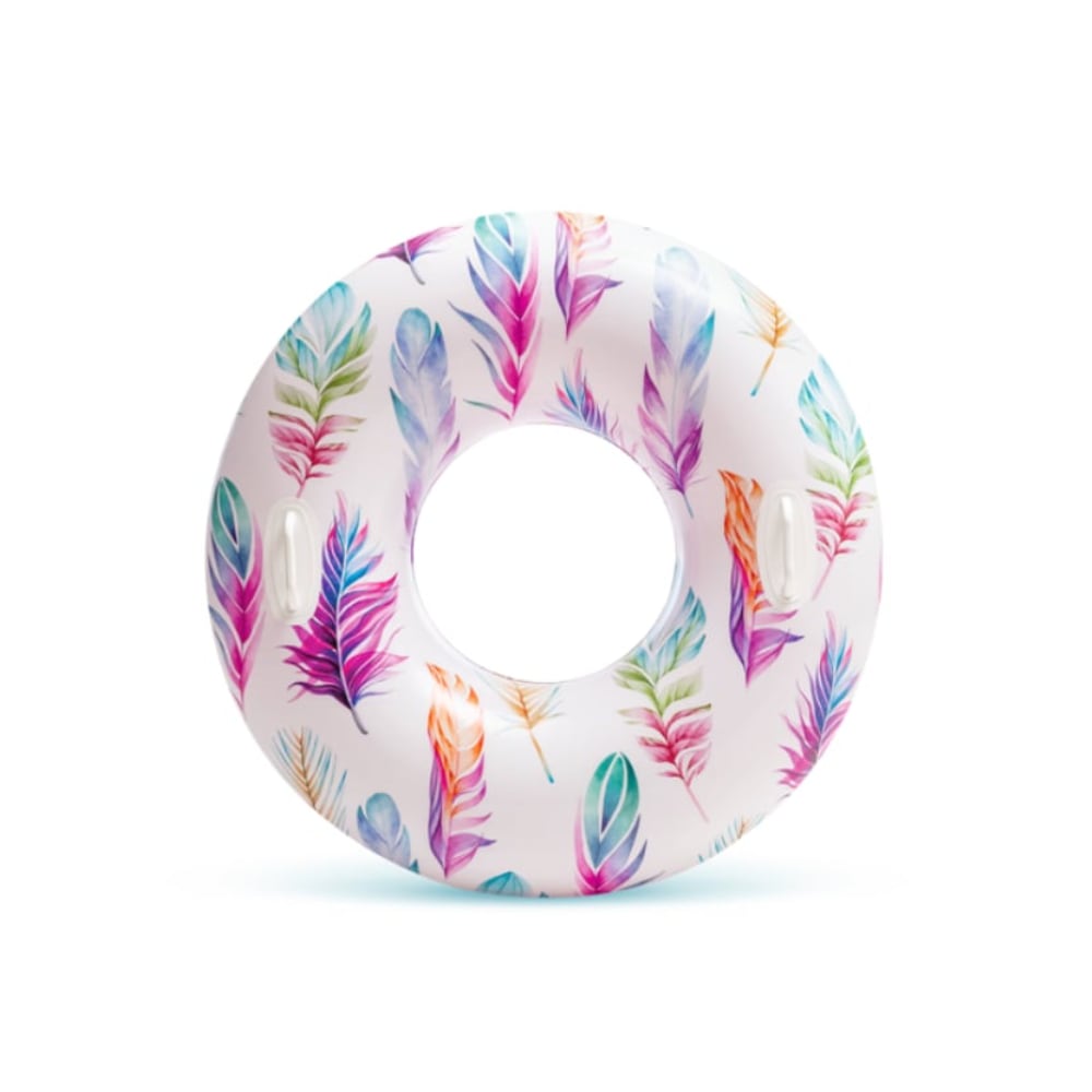 Flotador Inflable Aro Tropical Intex Dreams Tubes 97 Cm, Plumas