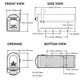 thumbnail image 4 of Buzón Architectural Mailboxes 8760B-10 Carlisle mediano negro, 4 of 9