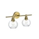 thumbnail image 2 of Aplique de Pared Living District Collier de 2 Luces con Vidrio Negro, 2 of 9