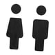 thumbnail image 5 of Señales de baño para hombres y mujeres, indicadores de recordatorio de inodoro, decoración, señales de puerta de baño de madera, señales de puerta de, 5 of 5