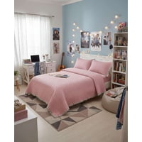 Mylhogar - Cubrecamas Quilt Bordados 2 Plaza Extra Suave