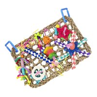 Magideal - Juguete De Pared Para Forraje De Pájaros, Juguete Para Masticar Loros, Hamaca De Escalada Tejida Para Pájaros, Accesorios De Jaula Para Cacatúas