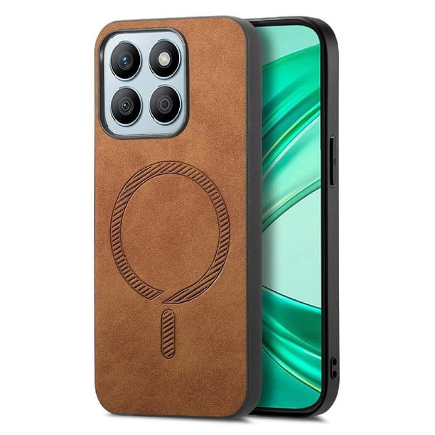 Magnetic Slim Case for Honor X8B with Camera Guard & Anti-Scratch Back Brown