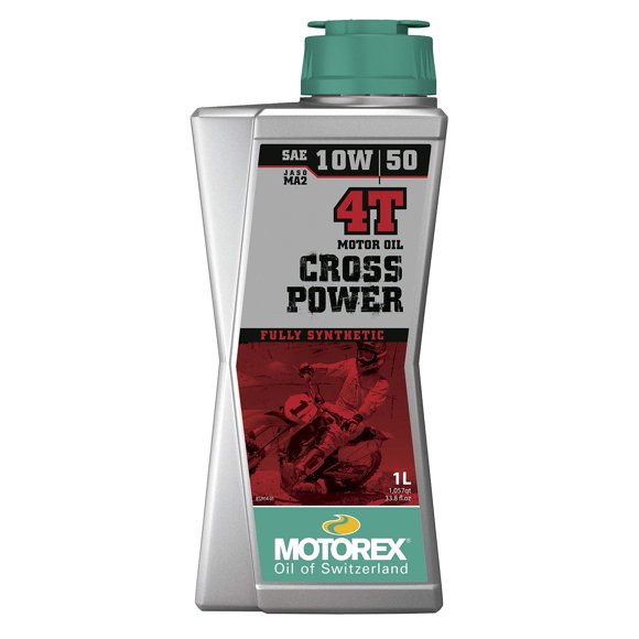 Aceite de Motor Motorex Cross Power 4T 10W50 Sintético Completo 1L