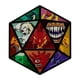 thumbnail image 5 of Medallón Fanattik Dungeons & Dragons D20 Die Metal, 5 of 9