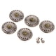 thumbnail image 2 of 5pcs botones florales redondos turquesa tornillo detrás para bolsa billetera silla de montar amarillo, 2 of 5