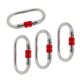thumbnail image 4 of 4Pcs 25KN Screwgate Locking Rock Climbing Espeleología Mosquetón Rojo Plata / Rojo, 4 of 5
