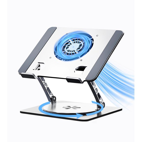 Soporte para portátil Craftreasure de 30 cm con refrigeración y rotación 360°